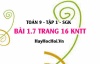 Bài 1.7 trang 16 Toán 9 tập 1 Kết nối tri thức SGK